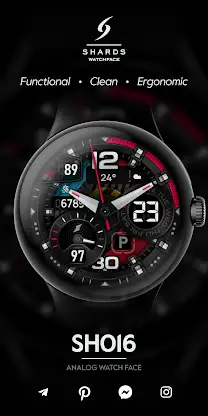 SH016 Watch Face, WearOS watch screenshot 1