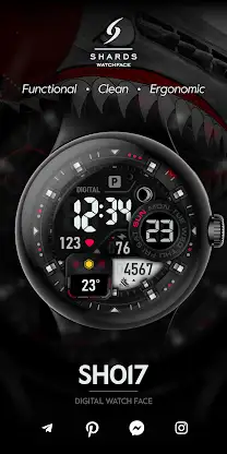 SH017 Watch Face, WearOS watch screenshot 1