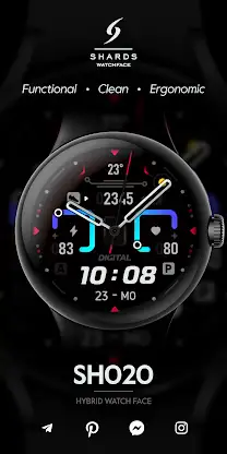 SH020 Watch Face, WearOS watch screenshot 1
