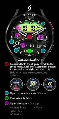 SH022 Watch Face, WearOS watch screenshot 6