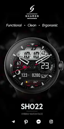 SH022 Watch Face, WearOS watch screenshot 1