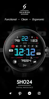 SH024 Watch Face, WearOS watch screenshot 1