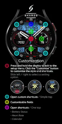 SH025 Watch Face, WearOS watch screenshot 6