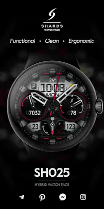 SH025 Watch Face, WearOS watch screenshot 1