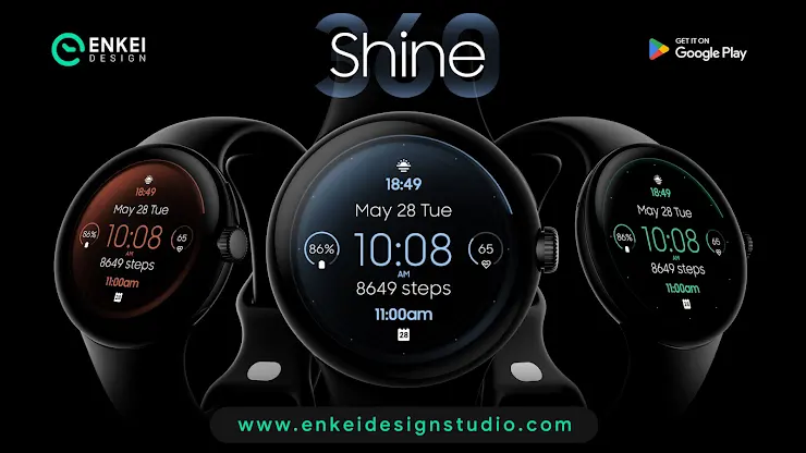 Shine 360 - digital watch face screenshot 7