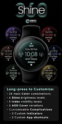 Shine 360 - digital watch face screenshot 3