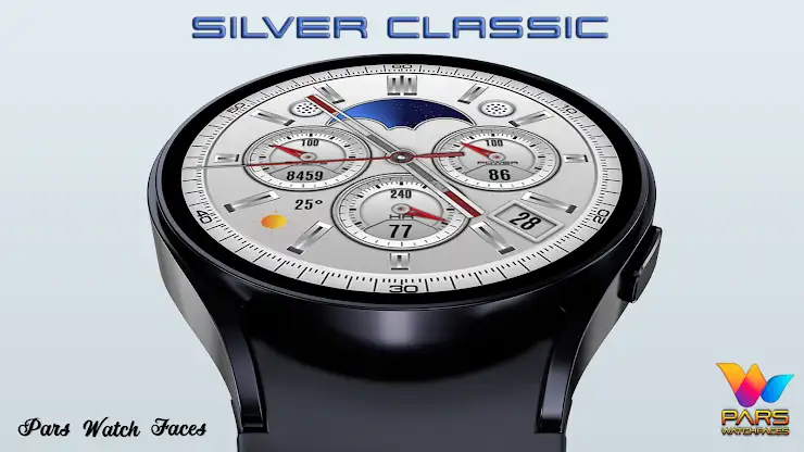 Silver Classic Watch Face screenshot 3