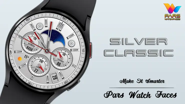 Silver Classic Watch Face screenshot 6