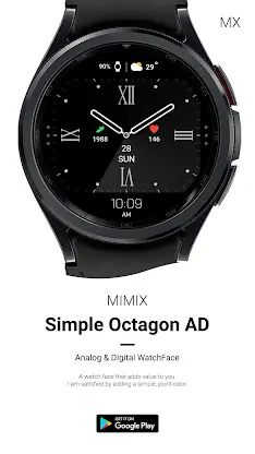 MIMIX Simple Octagon Watchface screenshot 4