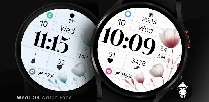 Simple Floral 2 Watch Face — Android app banner
