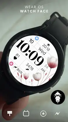 Simple Floral 2 Watch Face screenshot 4