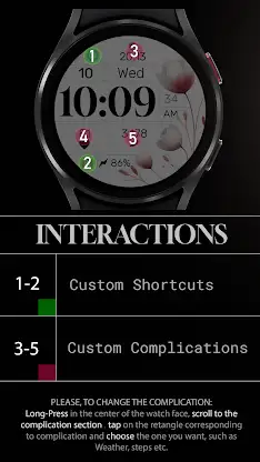 Simple Floral 2 Watch Face screenshot 8