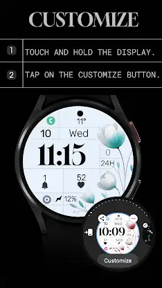 Simple Floral 2 Watch Face screenshot 7