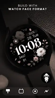 Simple Floral 3 Watch Face screenshot 1