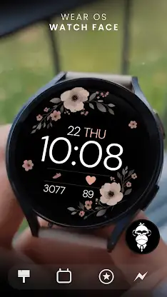 Simple Floral 4 watch face screenshot 1