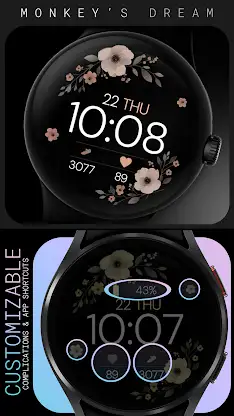 Simple Floral 4 watch face screenshot 3