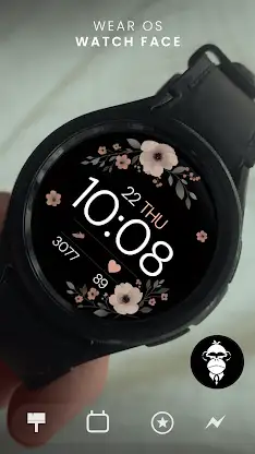 Simple Floral 4 watch face screenshot 5
