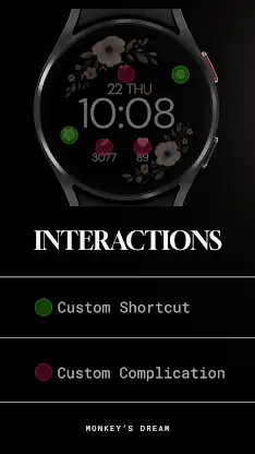 Simple Floral 4 watch face screenshot 8