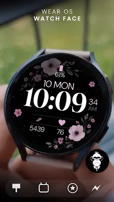 Simple Floral 5 Watch Face screenshot 1