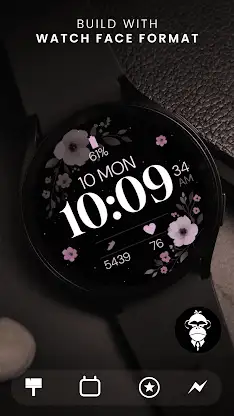 Simple Floral 5 Watch Face screenshot 5
