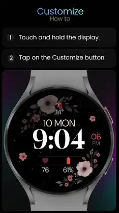 Simple Floral 5 Watch Face screenshot 8