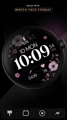 Simple Floral 5 Watch Face screenshot 2