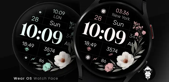 Simple Floral Watch Face — Android app banner