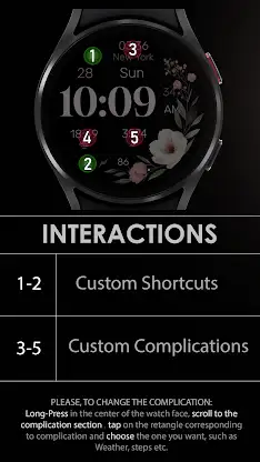 Simple Floral Watch Face screenshot 8