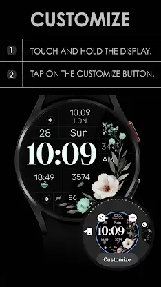 Simple Floral Watch Face screenshot 7