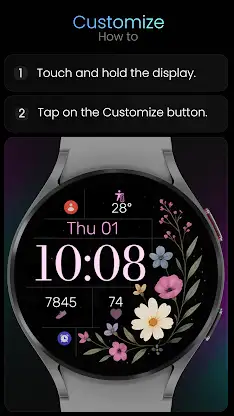 Simple Wildflowers Watch Face screenshot 8