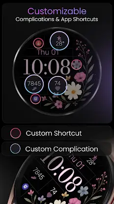 Simple Wildflowers Watch Face screenshot 3