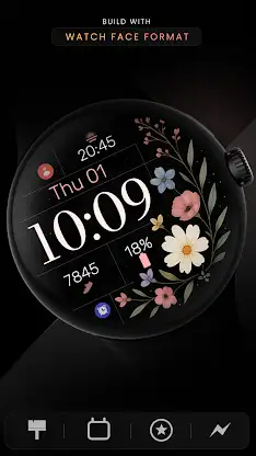 Simple Wildflowers Watch Face screenshot 5