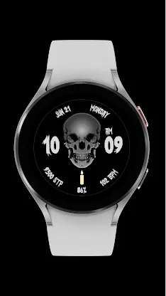 Skull watch face - Wear OS screenshot 3