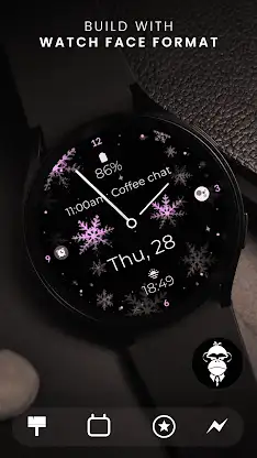 Snowflake purple watch face screenshot 2