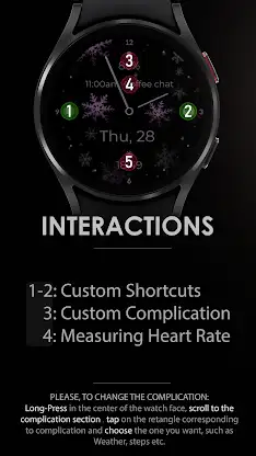 Snowflake purple watch face screenshot 6