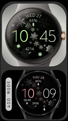 Snowflake Winter Watch Face screenshot 5