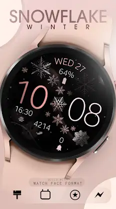 Snowflake Winter Watch Face screenshot 2