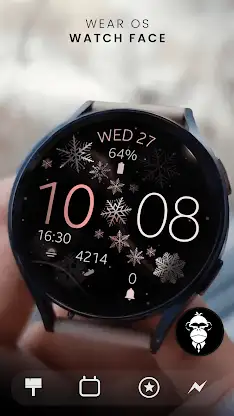 Snowflake Winter Watch Face screenshot 1