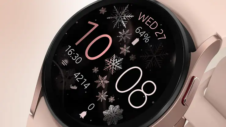 Snowflake Winter Watch Face screenshot 6