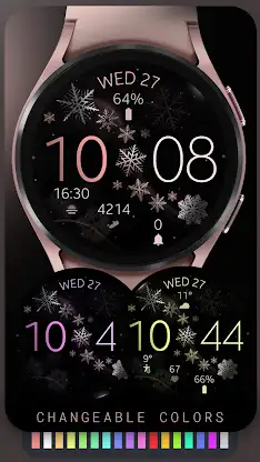 Snowflake Winter Watch Face screenshot 4