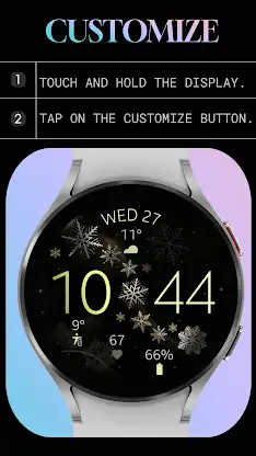Snowflake Winter Watch Face screenshot 7