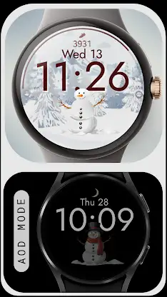 Snowman Steps watch face screenshot 5