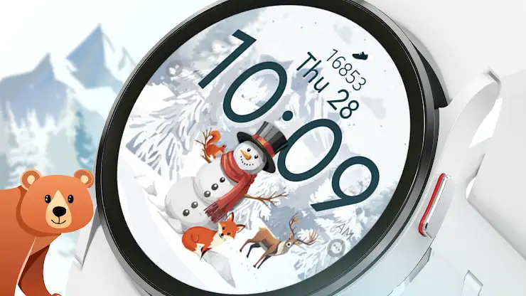 Snowman Steps watch face screenshot 6
