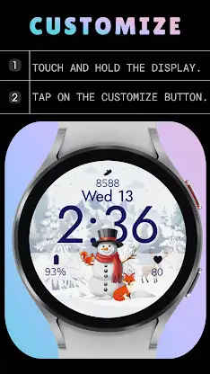 Snowman Steps watch face screenshot 7