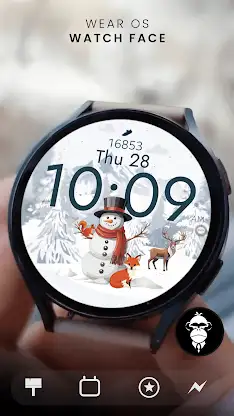 Snowman Steps watch face screenshot 2