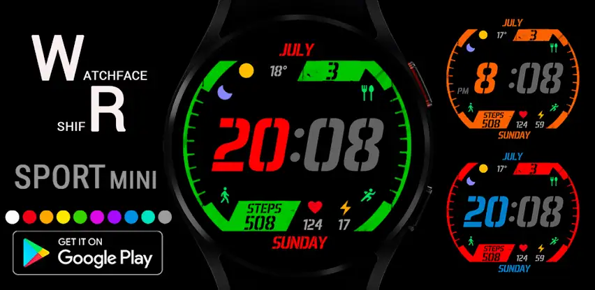 SportMini Watch Face Wear OS screenshot 1