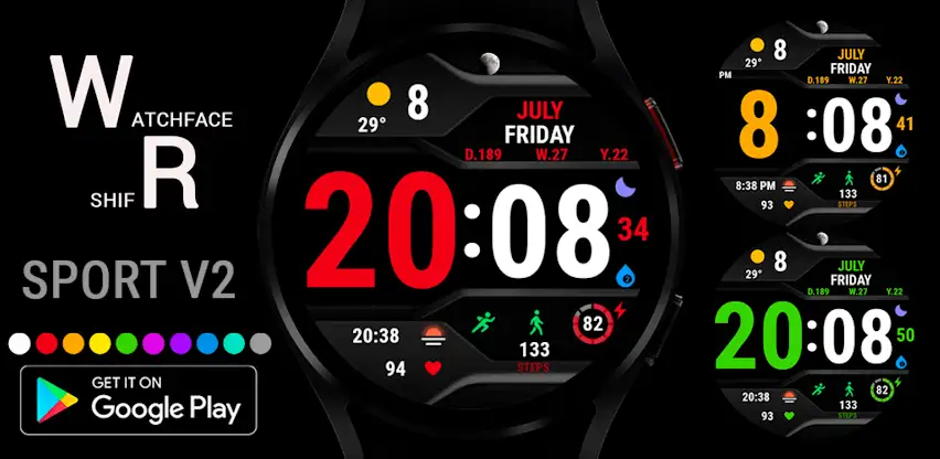 Sport V2 Watch Face Wear OS screenshot 1