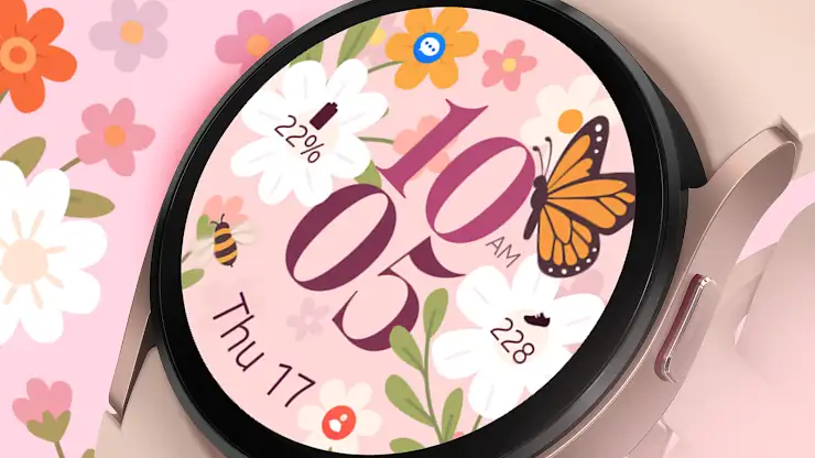 Spring Blossom Pink Watch Face screenshot 5