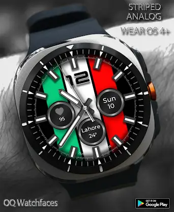 Striped Analog WF Wear OS 5+ screenshot 3
