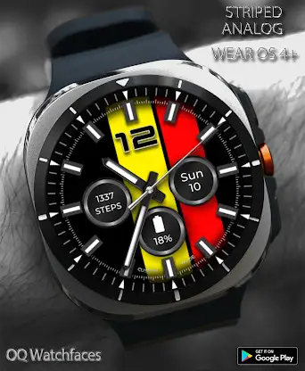 Striped Analog WF Wear OS 5+ screenshot 1